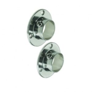 Wickes  Wickes Interior Wardrobe Rail Retaining Socket - 25mm Brushe