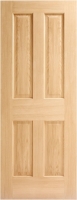 Wickes  Wickes Cobham Oak Veneer 4 Panel Internal Door - 1981 x 610m
