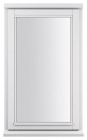 White Double Glazed Timber Casement Window - 1-Lite Left Hun
