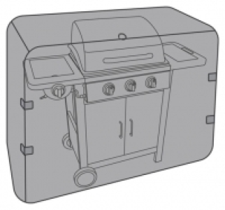 Charles Bentley 3 Burner Gas BBQ Waterproof Cover - Black £25.00