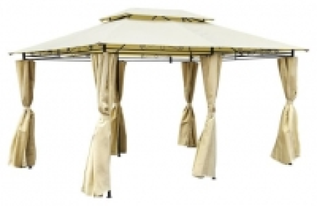 Wickes  Charles Bentley 4 x 3M Steel Art Gazebo With Curtain