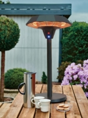 Wickes  Charles Bentley 2000W Electric Table Top Outdoor Patio Heate