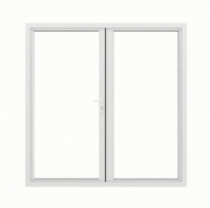 JCI Aluminium French Door White Outwards Opening 2090 x 1790