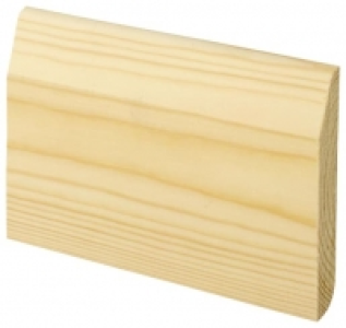 Chamfered / Bullnose Natural Pine Skirting - 15mm x 95mm x 4