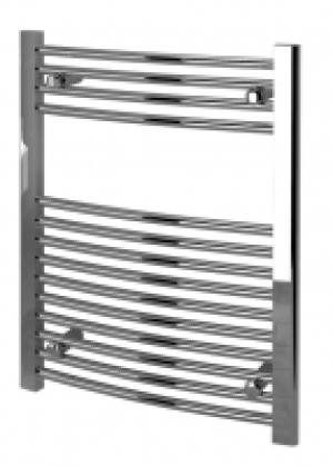 Wickes  Kudox Curved Towel Radiator - Chrome 600 x 750 mm