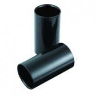 Wickes  Wickes Straight Coupling - Black 25mm Pack of 2