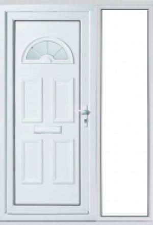 Wickes  Euramax Carolina 1 Sidelight Right Hand Hung uPVC White Door