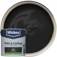 Wickes  Wickes Midnight Black - No. 255 Vinyl Silk Emulsion - 2.5L