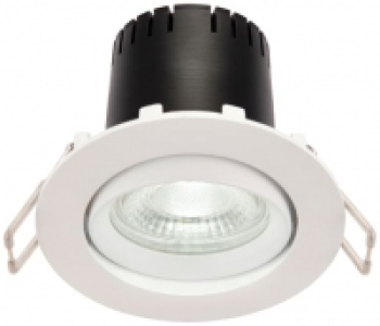 Saxby Integrated LED Adjustable Cool White Matt Finish Downl
