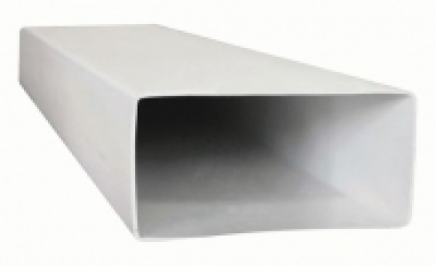 Manrose PVC White Flat Channel Duct - 150 x 70mm x 1m