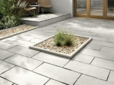 Wickes  Marshalls Indian Sandstone Riven Grey Multi Paving Slab 600 