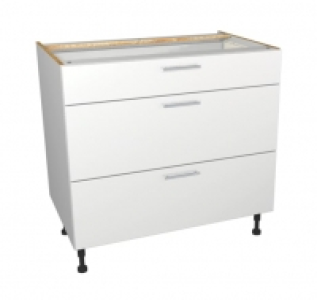 Wickes  Wickes Orlando White Gloss Slab Drawer Unit - 900mm (Part 1 