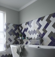 Wickes  Wickes Cosmopolitan Flat Metro Grey Ceramic Wall Tile - 200 