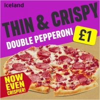 Iceland  Iceland Thin and Crispy Double Pepperoni 334g