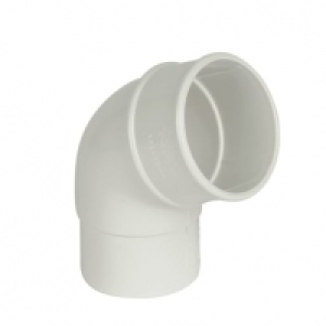 FloPlast 68mm Round Line Downpipe Offset Bend 112.5° - White