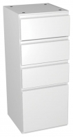 Wickes  Wickes Hertford Gloss White 4 Drawer Storage Unit - 300 x 73
