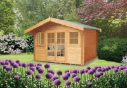 Shire Clipstone 16 x 16ft Double Door Log Cabin with Assembl