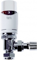 Wickes  Drayton TRV4 White Angled TVR Valve - 15mm