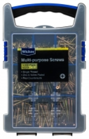 Wickes  Wickes Single Thread Grab Pack Zinc & Yellow Screw - Pack Of