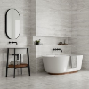 Wickes Callika Mist Grey Porcelain Wall & Floor Tile - 600 x