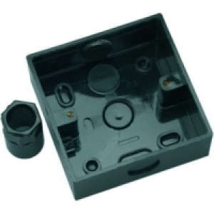 Wickes  Wickes 1 Gang Pattress Box & Adaptor - Black 32mm