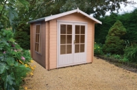 Wickes  Shire Barnsdale 8 x 8ft Double Door Log Cabin with Assembly