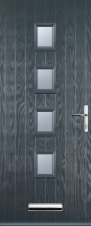 Euramax 4 Square Left Hand Grey Composite Door - 880 x 2100m £910.00