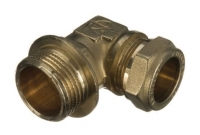 Wickes  Primaflow Brass Compression Male Elbow - 3/4in X 22mm