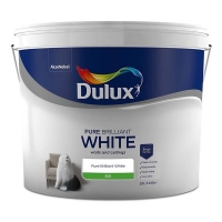 Homebase Dulux Dulux Pure Brilliant White - Silk Emulsion Paint - 10L