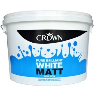 Homebase Crown Crown Pure Brilliant White - Matt Emulsion Paint - 10L
