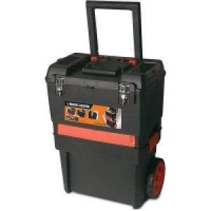 Polypropylene Outer With Metal Latc Black and Decker Mobile Work Centre Toolbox