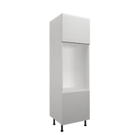 Homebase Yes High Gloss Slab White Double Oven Tower