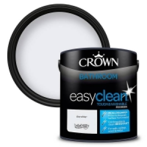 Interior Crown Easyclean Bathroom Paint Clay White 2.5L