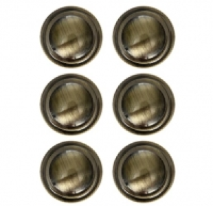 Wickes  Wickes Ring Door Knob - Antique Brass 35mm Pack of 6