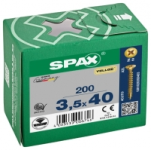Spax Pz Countersunk Yellox Screws - 3.5x40mm Pack Of 200 £7.00