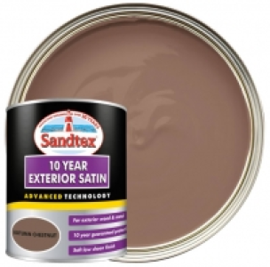 Sandtex 10 Year Exterior Satin Paint - Autumn Chestnut - 750
