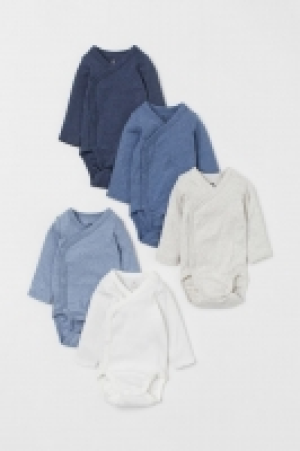 5-pack wrapover bodysuits £12.00