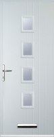 Wickes  Euramax 4 Square Right Hand White Composite Door - 880 x 210