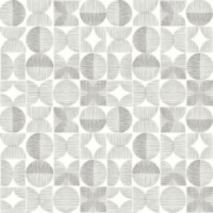 Wickes  Arthouse Retro Circle Grey Wallpaper 10.05m x 53cm