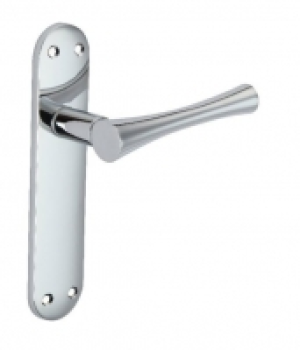 Wickes  Wickes Bella Latch Door Handle - Polished Chrome 1 Pair