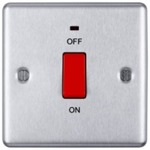 BG 45 Amp Screwed Raised Plate Square Cooker Control Unit wi