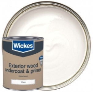 Wickes Exterior Primer & Undercoat Paint White 750ml £16.00