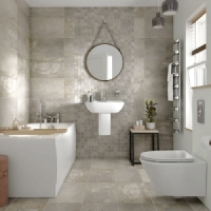 Wickes  Wickes Colorado Silver Grey Mosaic Porcelain Tile 300 x 300m