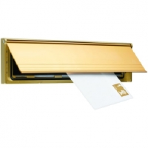 Wickes Internal Letter Box Draught Excluder with Flap Gold E