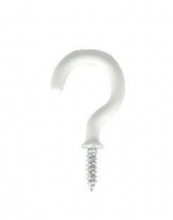 Wickes  Wickes Shouldered Cup Hooks - White 38mm Pack of 10