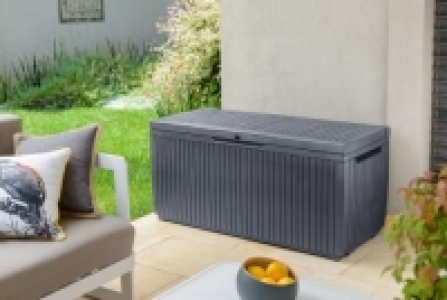 Keter Springwood 302L Outdoor Garden Storage Box - Graphite