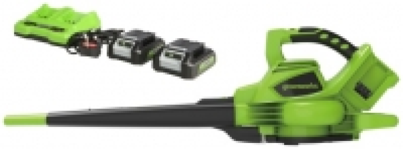 Greenworks Cordless Blow and Vac C/W 48V 2 x 24V 4Ah Batteri