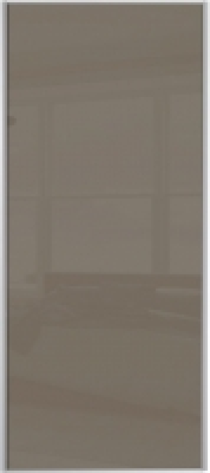Spacepro Sliding Wardrobe Door Silver Framed Single Panel Ca