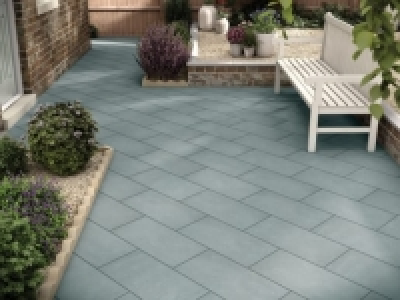 Wickes  Marshalls Limestone Textured Blue Multi Paving Slab 600 x 30