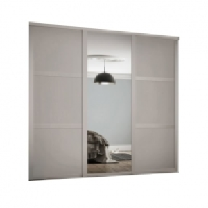Spacepro 610mm Cashmere Shaker frame 3 panel & 1x Single pan